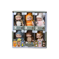 HKM-809619 Interactive Mini Bionic Doll Set - Cute PVC Cartoon Baby Dolls for Kids