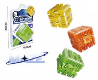 HKM-809747 2-in-1 3D Maze Magic Cube Stress Relief Fidget Toy for Kids - Multi-Color Labyrinth Puzzle