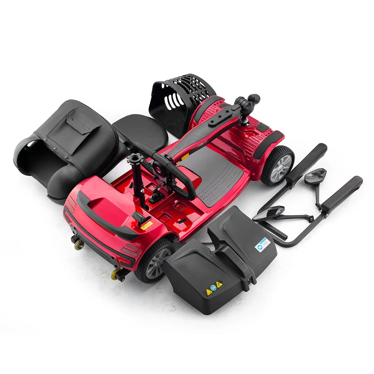 KTX-809811 24V 350W Electric Mobility Scooter for Easy Off-Road Travel, 4-Wheel Design, 20KM Range, Foldable and Unisex