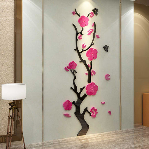 HKM-809875 Oversized Floral Acrylic Wall Stickers for Porch Decoration