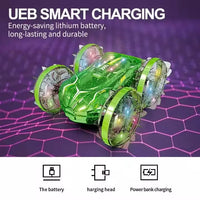 HKM-809939 2.4G Amphibious Remote Control Car with Waterproof Design, Colorful Lights, and 360° Stunt Rotation