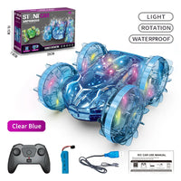 HKM-809939 2.4G Amphibious Remote Control Car with Waterproof Design, Colorful Lights, and 360° Stunt Rotation