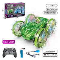HKM-809939 2.4G Amphibious Remote Control Car with Waterproof Design, Colorful Lights, and 360° Stunt Rotation