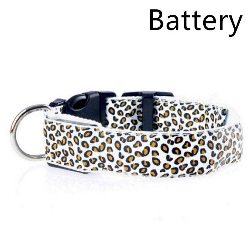 HKM-809939 Rechargeable LED Dog Collar with Adjustable Sizing for Small to Large Dogs
