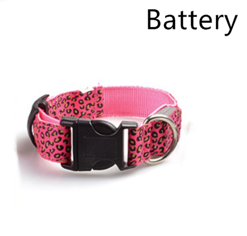 HKM-809939 Rechargeable LED Dog Collar with Adjustable Sizing for Small to Large Dogs