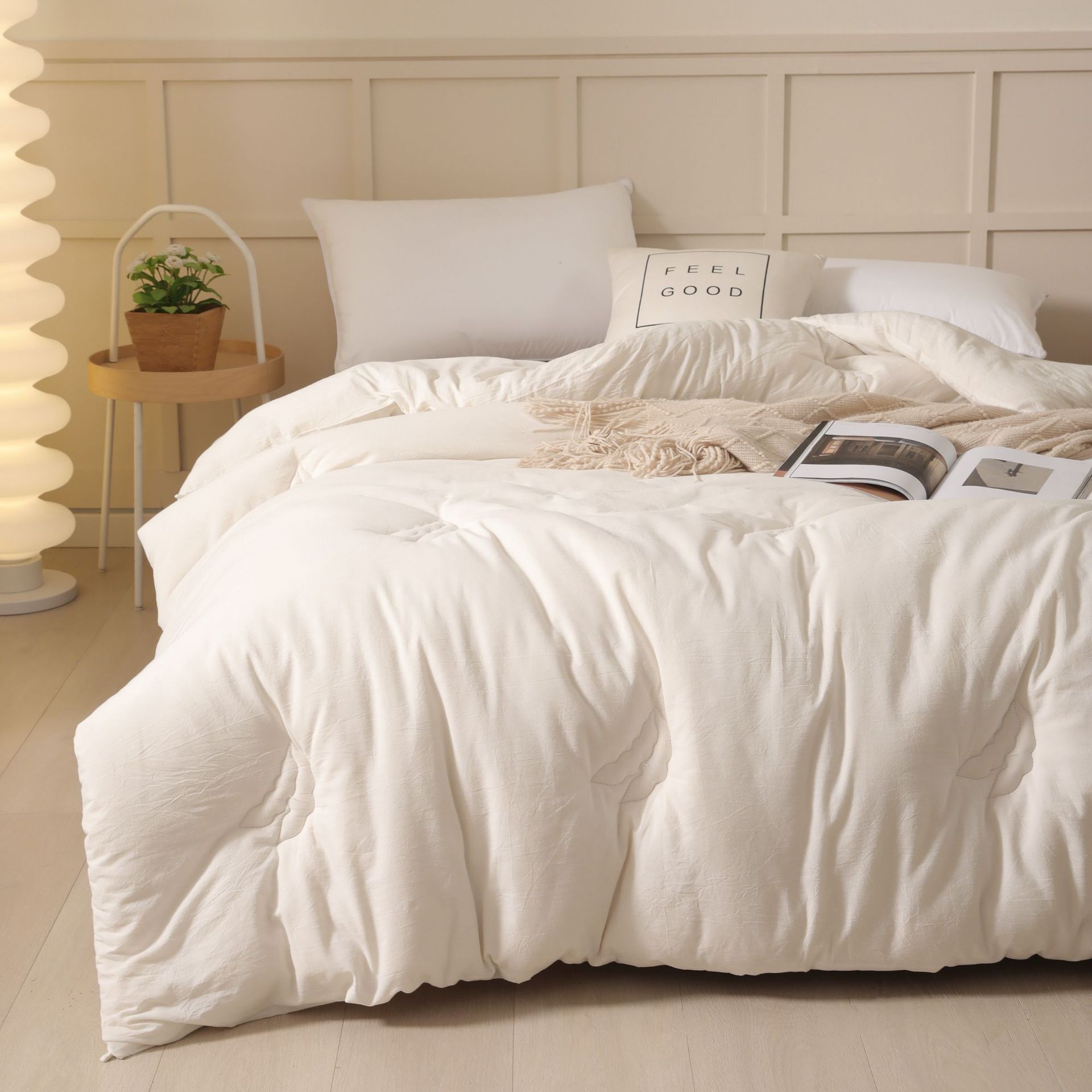 HKM-809939 Soybean Fiber Pure Cotton Quilt - All Season Comfort, Multiple Sizes Available