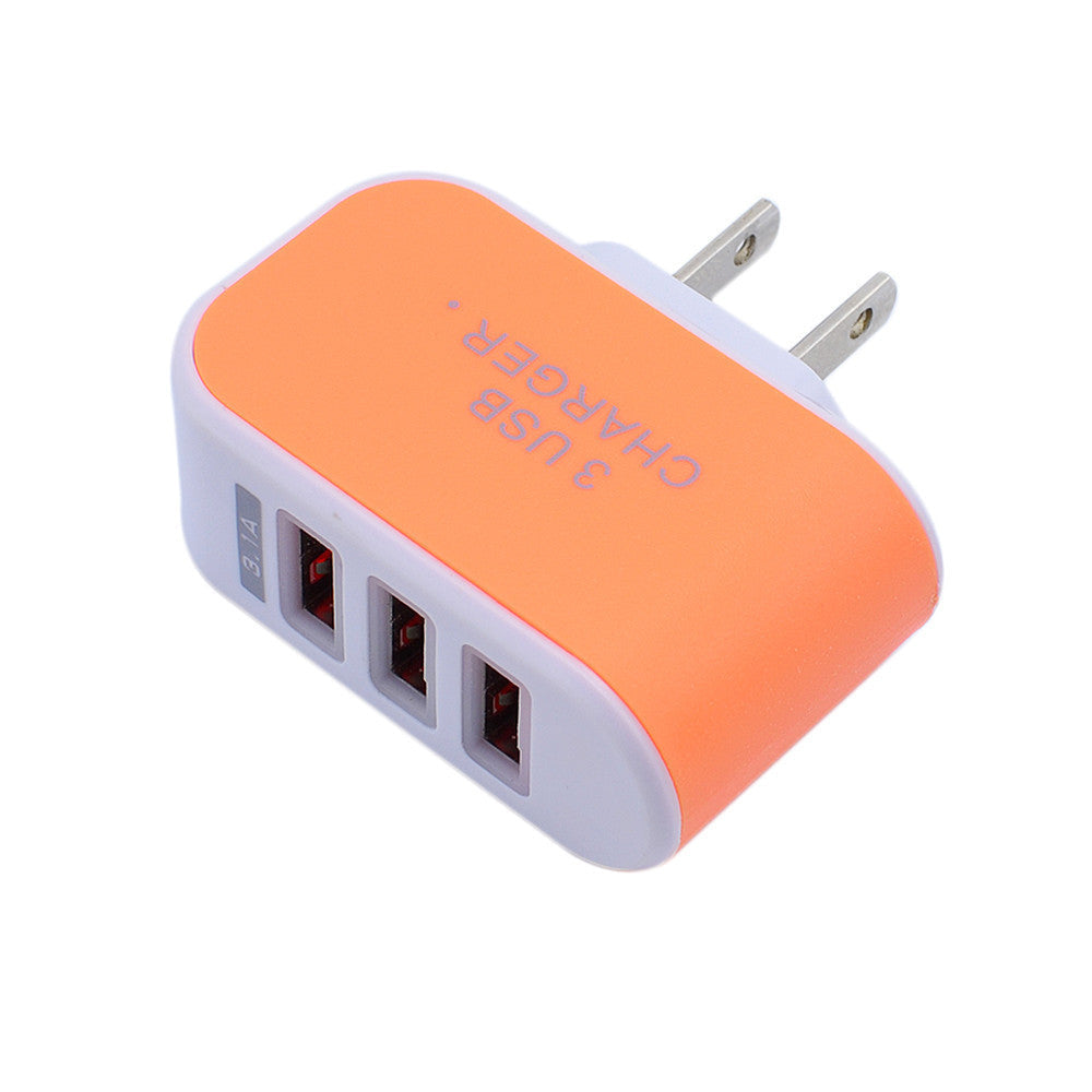 HKM-810003 Travel USB Charger - Plastic Mobile Phone Extension Charger, 220V Input, 5V Output, 1000mA Charging Current