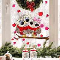 HKM-810067 Cute Cartoon Owl Wall Sticker for Home Decoration - PVC Static Design