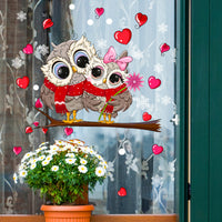 HKM-810067 Cute Cartoon Owl Wall Sticker for Home Decoration - PVC Static Design