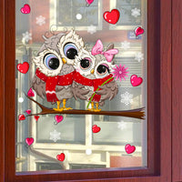 HKM-810067 Cute Cartoon Owl Wall Sticker for Home Decoration - PVC Static Design