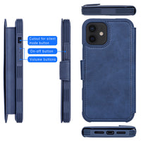 HKM-810195 Magnetic Clamshell Phone Case for iPhone 12 Series - Solid Color Design