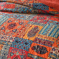 HKM-810259 Cotton Quilted Air Conditioning Quilt Set with Pillowcases - Multi-Season Use, Easy Care