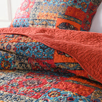 HKM-810259 Cotton Quilted Air Conditioning Quilt Set with Pillowcases - Multi-Season Use, Easy Care