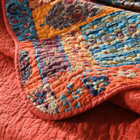 HKM-810259 Cotton Quilted Air Conditioning Quilt Set with Pillowcases - Multi-Season Use, Easy Care