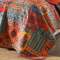 HKM-810259 Cotton Quilted Air Conditioning Quilt Set with Pillowcases - Multi-Season Use, Easy Care