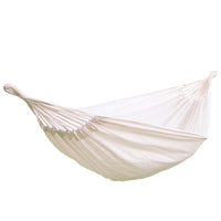HKM-810259 Double-Sized Camping Canvas Hammock with Rollover Prevention, 320x200cm, 120kg Load Capacity, Includes Tree Ropes