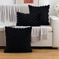 HKM-810323 Woven Fleece Solid Color Pillow Cover - Modern Waist Rest Cushion in Multiple Shades
