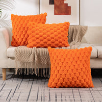 HKM-810323 Woven Fleece Solid Color Pillow Cover - Modern Waist Rest Cushion in Multiple Shades