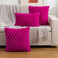 HKM-810323 Woven Fleece Solid Color Pillow Cover - Modern Waist Rest Cushion in Multiple Shades