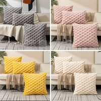 HKM-810323 Woven Fleece Solid Color Pillow Cover - Modern Waist Rest Cushion in Multiple Shades