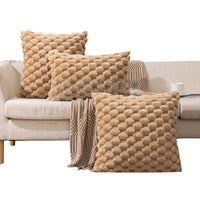 HKM-810323 Woven Fleece Solid Color Pillow Cover - Modern Waist Rest Cushion in Multiple Shades
