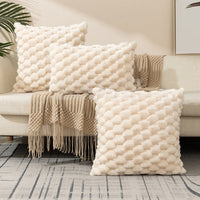 HKM-810323 Woven Fleece Solid Color Pillow Cover - Modern Waist Rest Cushion in Multiple Shades
