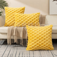 HKM-810323 Woven Fleece Solid Color Pillow Cover - Modern Waist Rest Cushion in Multiple Shades