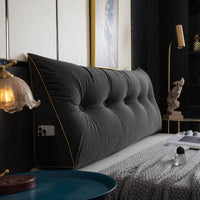 HKM-810387 Scandinavian Triangle Velvet Cushion Pillow for Bedroom and Living Room