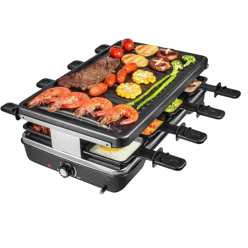 KTX-810451 Electric Smokeless Barbecue Grill, 1300W Indoor Chicken Roaster with Grilling Tray