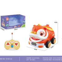 HKM-810515 Mini Rubber Animal RC Car Toy for Kids, Soft Shell Remote Control Car, Indoor-Outdoor Fun