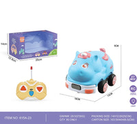 HKM-810515 Mini Rubber Animal RC Car Toy for Kids, Soft Shell Remote Control Car, Indoor-Outdoor Fun