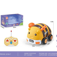 HKM-810515 Mini Rubber Animal RC Car Toy for Kids, Soft Shell Remote Control Car, Indoor-Outdoor Fun