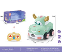 HKM-810515 Mini Rubber Animal RC Car Toy for Kids, Soft Shell Remote Control Car, Indoor-Outdoor Fun