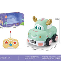 HKM-810515 Mini Rubber Animal RC Car Toy for Kids, Soft Shell Remote Control Car, Indoor-Outdoor Fun