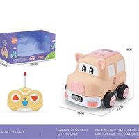 HKM-810515 Mini Rubber Animal RC Car Toy for Kids, Soft Shell Remote Control Car, Indoor-Outdoor Fun