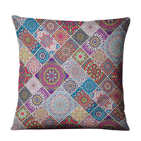HKM-810643 Geometric Linen Cushion Cover - 45x45cm, Filling Not Included