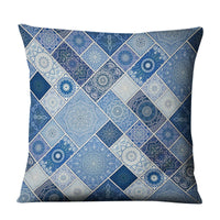HKM-810643 Geometric Linen Cushion Cover - 45x45cm, Filling Not Included