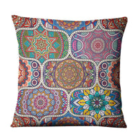 HKM-810643 Geometric Linen Cushion Cover - 45x45cm, Filling Not Included