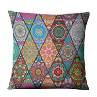 HKM-810643 Geometric Linen Cushion Cover - 45x45cm, Filling Not Included