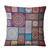 HKM-810643 Geometric Linen Cushion Cover - 45x45cm, Filling Not Included