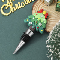 HKM-810707 Christmas Cork Wine Stopper – Aluminum Alloy & PVC – Festive Party Essential