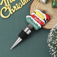 HKM-810707 Christmas Cork Wine Stopper – Aluminum Alloy & PVC – Festive Party Essential