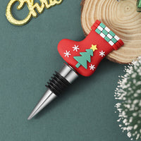 HKM-810707 Christmas Cork Wine Stopper – Aluminum Alloy & PVC – Festive Party Essential