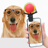 HKM-810707 Pet photo props toy pet photo selfie artifact funny dog camera phone clip tennis selfie clip