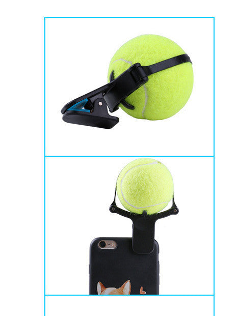 HKM-810707 Pet photo props toy pet photo selfie artifact funny dog camera phone clip tennis selfie clip