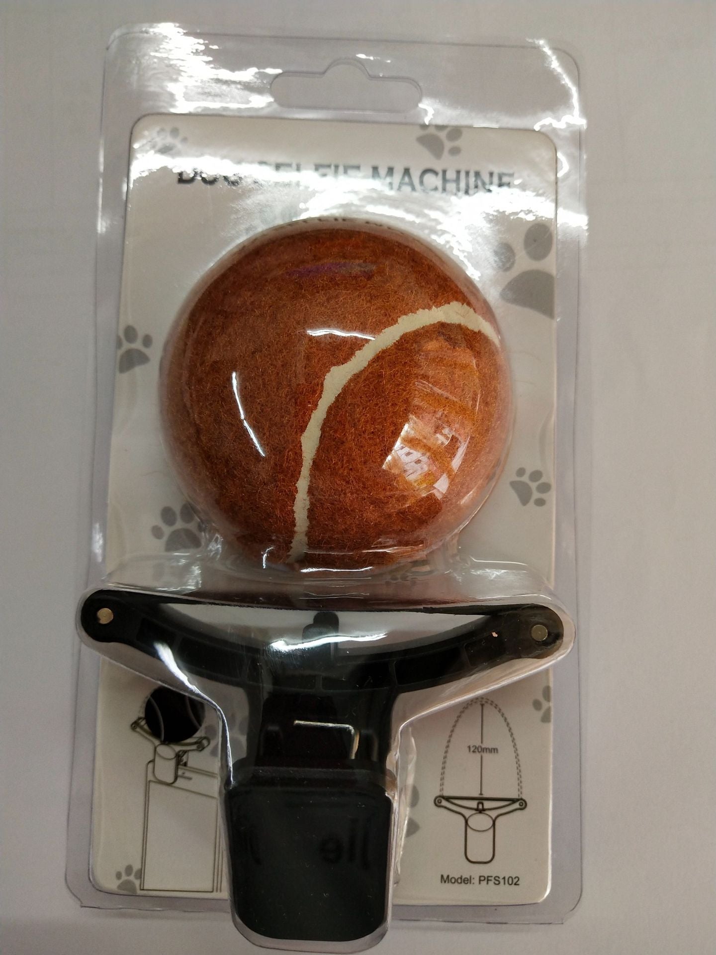 HKM-810707 Pet photo props toy pet photo selfie artifact funny dog camera phone clip tennis selfie clip
