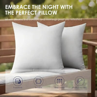 HKM-810899 Adjustable Cotton Throw Pillows - 2 Pack with Natural Filling and Breathable Cover