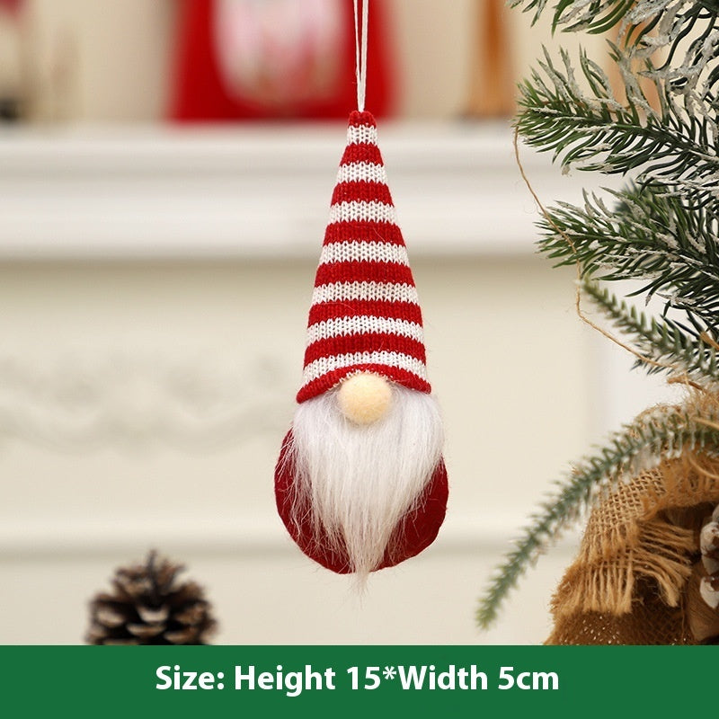 HKM-810899 Knitted Christmas Tree Doll Pendant - Available in Multiple Colors and Styles