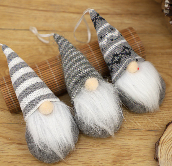 HKM-810899 Knitted Christmas Tree Doll Pendant - Available in Multiple Colors and Styles