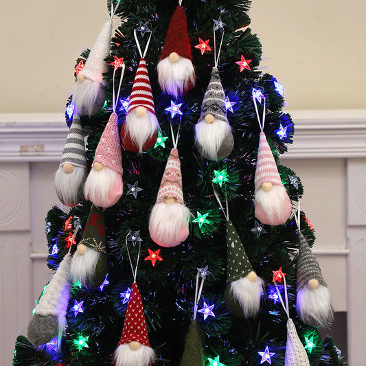 HKM-810899 Knitted Christmas Tree Doll Pendant - Available in Multiple Colors and Styles